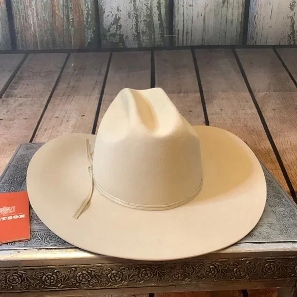 Vintage Stetson D4 Ranch Tan 4” Brim Cowboy Hat Size 7 1/4 MADE in USA PRICE… - Picture 2 of 16